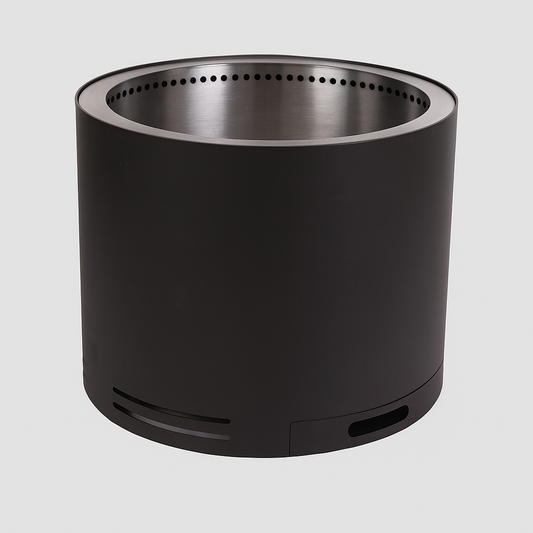 Brasero sin humo - Fogón  - Negro - Acero inoxidable 50 cm