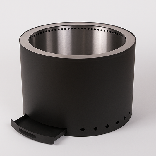 Brasero sin humo - Fogón  - Negro - Acero inoxidable 50 cm
