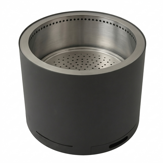 Brasero sin humo - Fogón  - Negro - Acero inoxidable 50 cm