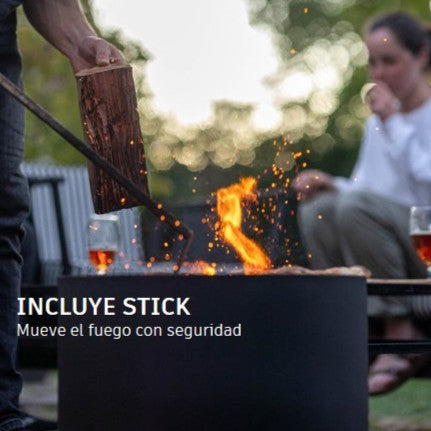 Brasero sin humo - Fogón  - Negro - Acero inoxidable 50 cm